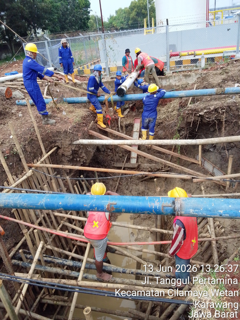Foto sampul untuk proyek Pemasangan Pipa Gas Pertamina 10 Inch di Cilamaya Wetan Karawang