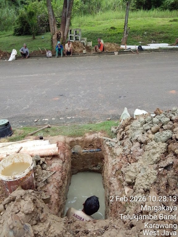 Proyek boring horizontal di area dengan permukaan keras